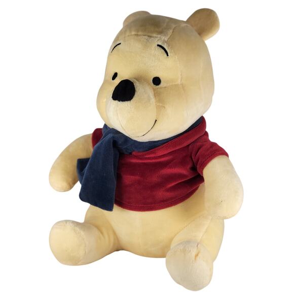 Disney Winnie the Pooh Plush 12" Kohl's The Big One Red Shirt Blue Scarf - Picture 1 of 15